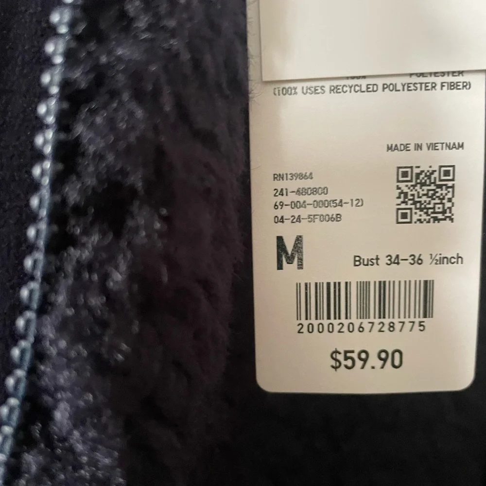 Uniqlo NWT Teddy Fleece Navy zip-up Jacket - Picture 9 of 13